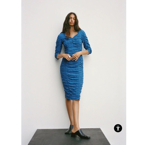 ZARA Textured Dress - Picture 5 of 6